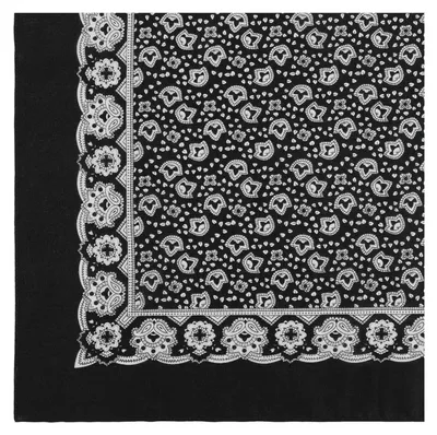 Produktbild von modAS Vierecktuch Bandana Kopftuch ca. 54x54 cm- Tuch in verschiedenen Designs und Farben aus Baumwolle in Schwarz Paisley