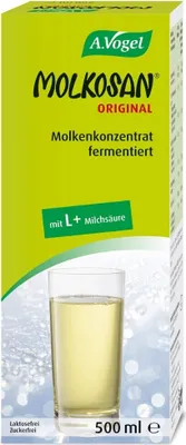 Obrázek produktu pro A.Vogel Molkosan, Tekutina, Syrovátka, 500 ml, 20 kcal, 90 kJ, 0,5 g