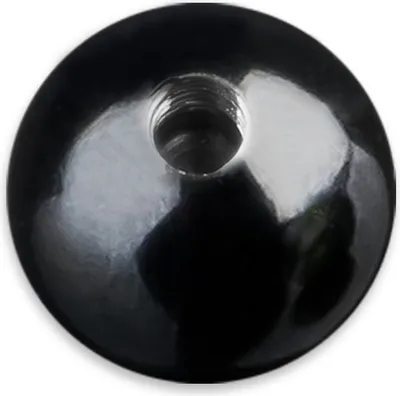 Produktbild von viva-adorno 1,6x5mm Piercing Schraubkugel Ersatzkugel Chirurgenstahl farbig titanbeschichtet Innengewinde Z341,schwarz