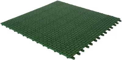 Produktbild von Gartenfliesen im 10er-Set, 55,5 x 55,5 cm, mit Drainage, in Grün