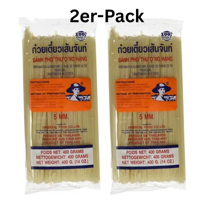 Produktbild von 2er-Pack Farmer Reisbandnudeln 5mm 400g