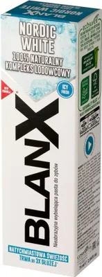 Produktbild von BLANX Nordic White Zahnaufhellungs-Zahnpasta - 100 % natürlicher Gletscherkomplex, 75 ml