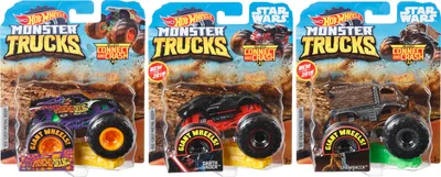 Produktbild von Hot Wheels Monstertruck Offroader, Metall Die-Cast, 1:64, mit Riesenrädern, inkl. Bonus-Accessoire, sortiert, für Kinder ab 3 Jahren zum Sammeln & Spielen
