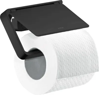 Produktbild von hansgrohe Papierhalter Axor universal mit Deckel, Metall, mattschwarz
