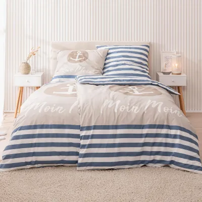 Produktbild von Anker Renforce-Bettwäsche 80x80 + 135x200 cm · 4-teilig · MOIN MOIN - 100% Baumwolle