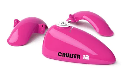 Zdjęcie produktu dla Hyper Gogo Zbiornik paliwa i błotniki do motocykla Cruiser - różowy Barbie