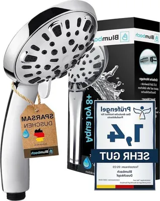 Produktbild von Douchekop mit 8-9 l/min Wasserbesparung und Druckverstärkender Spaardusche - 8 Strahlarten - Stopfunktion