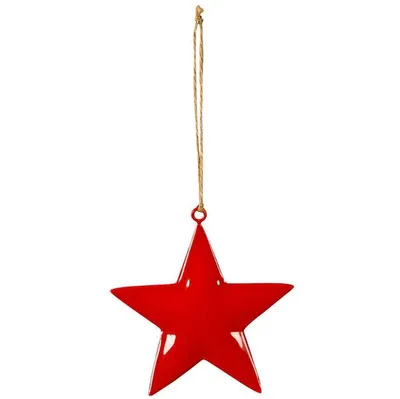 Produktbild von POSIWIO Weihnachtsdeko Stern Rot L Ø 20 cm zum Aufhängen - Metall