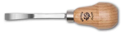 Produktbild von KIRSCHEN Kerbschnitzbeitel mit Rotbuchenheft 8 mm Stich 1 gekröpft gerade Schneide Birnenform 5621008