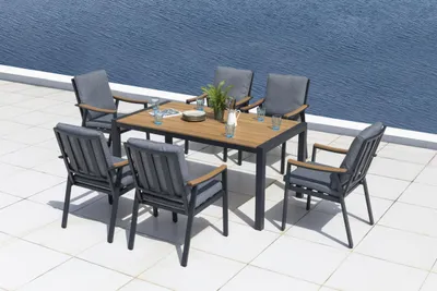 Produktbild von Primaster Dining Möbelset Eukalyptus Shanghai 7-teilig