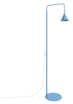 Produktbild von Stehlampe Metall E14 165 cm verstellbar Hellblau Modern Stehleuchte