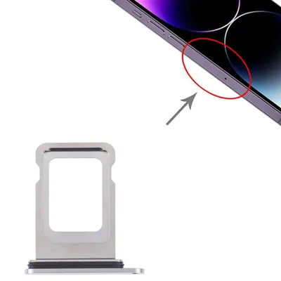 Produktbild von SIM Karten Halter Adapter + Card Tray für Apple iPhone 14 Pro Ersatzteil Silber