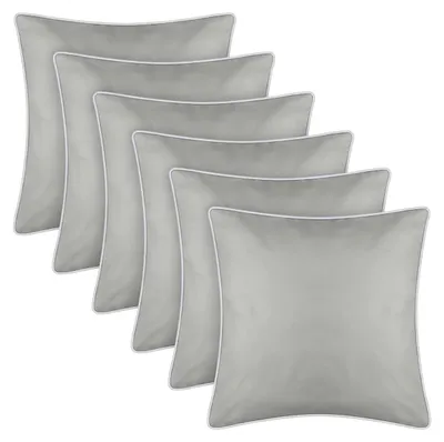 Imagen del producto de Cojines para exteriores con borde blanco, color beige, pack de 6 unidades