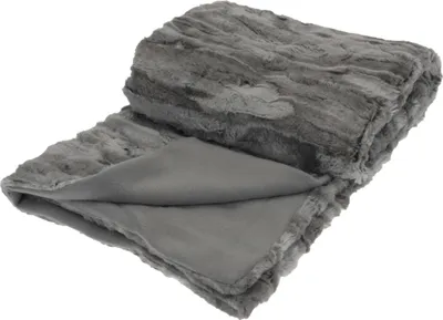 Produktbild von H&S Fleecedecke - grau - 125 x 150 cm - Polyester - kariert