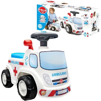 Image de Véhicule ambulance à chevaucher Falk avec klaxon – À partir de 1 an