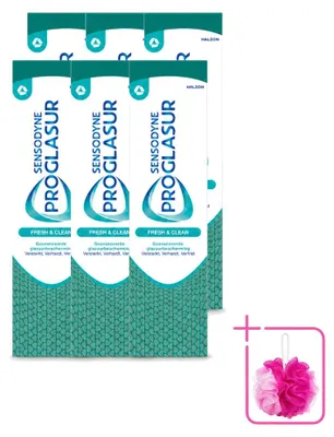 Imagen del producto de 6 tubos de pasta dental Sensodyne Proglasur Fresh & Clean - 75 ml - Pack ahorro - 6 unidades