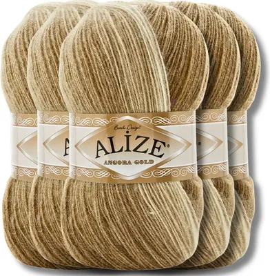 Produktbild von Alize 5x 100g Angora Gold Batik Wolle mit Farbverlauf, Häkeln, Stricken (8054)