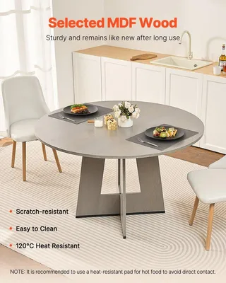 Produktbild von 47 in Round Dining Table Wood Kitchen Table for 2-4 Person (Only Table)