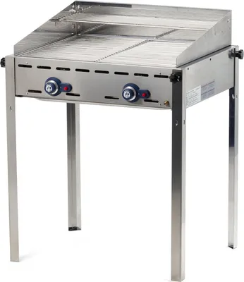 Zdjęcie produktu dla Grill Gazowy Green Fire 2 Ruszty Gn1/1 11.6Kw - Hendi 149621