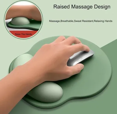 Image de Tapis de clavier ergonomique pour ordinateur et bureau, avec repose-poignets en mousse à mémoire de forme