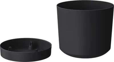 Immagine prodotto di Vaso in plastica color antracite con base 17,8 cm Tubo