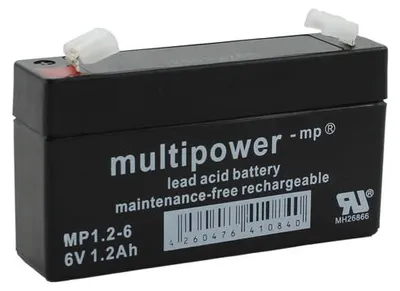 Produktbild von Multipower Bleiakku MP1,2-6 - 6V 1,2Ah