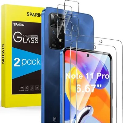 Obrázok produktu pre Ochranné sklo a ochrana fotoaparátu pre Xiaomi Redmi Note 11 Pro - sada 4 ks