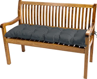 Produktbild von TexDeko Garden Bankauflage für Gartenbank wasserabweisendes Sitzkissen UV-Beständig gesteppt (Anthrazit, 100 x 40 x 8cm)