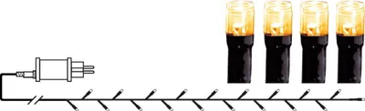Produktbild von Star Trading LED Lichterkette Golden 5.6 m, Leichte Dekorationskette, Schwarz, Ambiente, IP44, 80 Glühbirne(n), LED