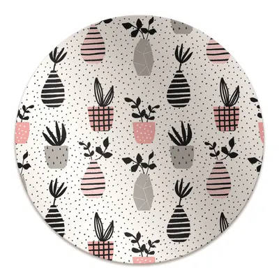 Obrázok produktu pre Okrúhla Podlahová ochranná podložka - Ochranná podložka pod stoličku - Podlahová podložka - 140x100 cm - Kvety vo vázach