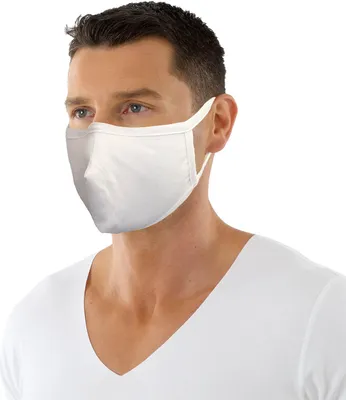 Produktbild von Mund und Nasen Maske aus Baumwolle mit Nasenbügel zweilagig, 10 Stück