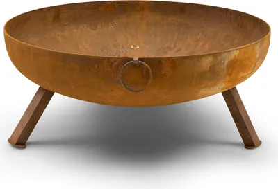 Produktbild von TheFavilla – Feuerschale Bombe aus Cortenstahl (4,00 mm) – Feuerstelle für Garten & Terrasse, Ø 79 cm – 26 KG- Wetterfest, Rostoptik, langlebig