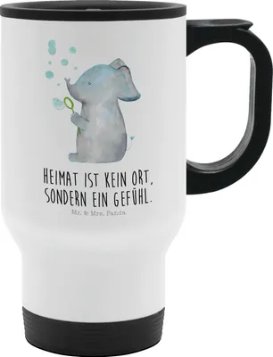 Produktbild von Mr. & Mrs. Panda thermosbecher Elefant Seifenblasen - Weiß - Geschenk, Edelstahl Trinkbecher, Heimat, Edelstahl-Thermobecher, Tiere, Thermobecher, Elefanten, Liebe