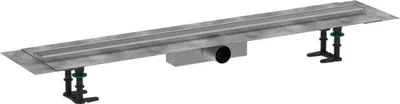 Zdjęcie produktu dla Hansgrohe RainDrain Compact - Niecka prysznicowa 100 cm, z rusztem, szczotkowana stal nierdzewna 56182800