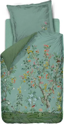 Produktbild von Pip Studio Baumwoll-Bettwäsche-Garnitur Wild and Tree Blue 155x220cm+80x80