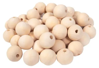 Produktbild von Playbox Holzperlen 50 Stk Ø 30 mm