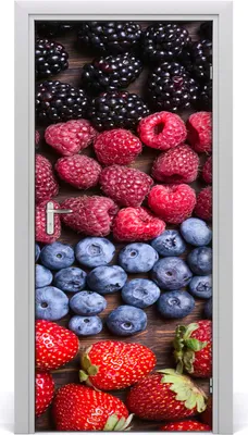 Produktbild von Tulup Türaufkleber 95x205 cm Dekorative Aufkleber Selbstklebend Wasserdichte Tapete Abnehmbar Schlafzimmer Wohnzimmer Wohnkultur - Beeren