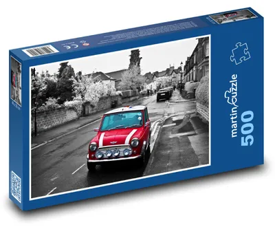 Obrázok produktu pre Puzzle 500 Červené auto v mestskej ulici - martinpuzzle
