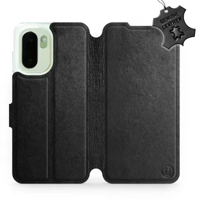 Zdjęcie produktu dla Etui na telefon z prawdziwej skóry do modelu OnePlus 15R, Mobiwear Leather, czarne