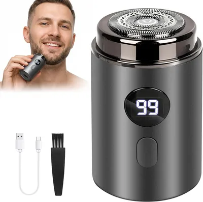Produktbild von Sopami Mini Elektrorasierer 2-in-1, tragbar & wasserdicht, Wet & Dry, abwaschbar, USB, Reise- & Heimrasierer