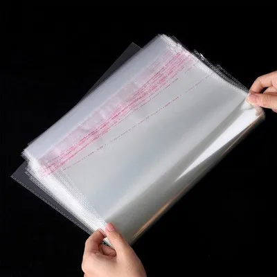 Produktbild von Famanu OPP-Tüten selbstklebend - 300 Stück Set - 12 x 24 cm - Transparent