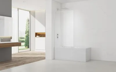 Produktbild von SAT Walk-In Xmotion Badewannenabtrennung 2-teilig Schiebetür 150x117,5 cm, weiß