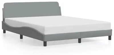 Obrázek produktu pro Rám postele vidaXL „Dover“, světle šedý, 152 × 203 cm, látka