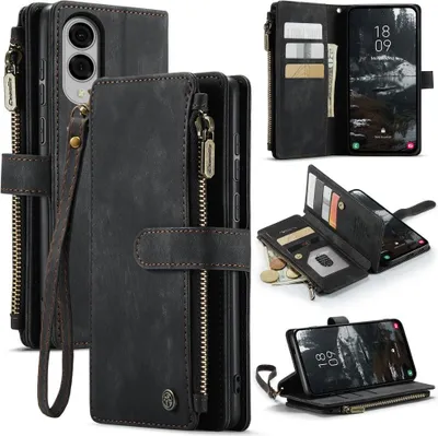 Produktbild von Samsung Galaxy S25 Edge Hülle - CaseMe C30 Klapphülle mit Brieftasche - Schwarz