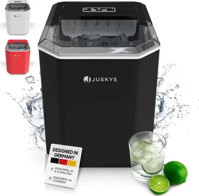Produktbild von Juskys Eiswürfelmaschine IceOracle - Eiswürfel in wenigen Minuten - 12 kg/Tag in 2 Größen - Schwarz