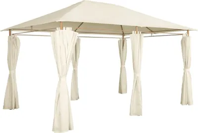 Produktbild von sweeek - Pavillon 3 x 4 m mit Vorhängen - Ecru