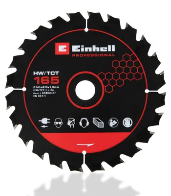 Produktbild von Einhell Handkreissägen-Zubehör TCT SAWBL.M-THIN 165x20 24T-P (4502076)