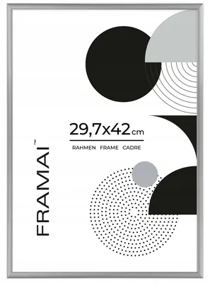 Produktbild von Framai Aluminium-Bilderrahmen A3 Silber Matt 29,7x42 cm