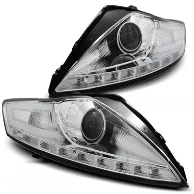 Produktbild von Scheinwerfer LED Tagfahrlicht Optik passend für Ford Mondeo MK4 07-10 Chrom LED Blinker