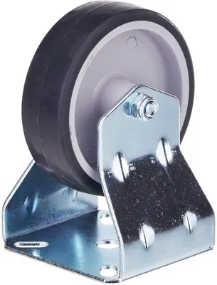 Produktbild von Metafranc Bockrolle Ø 75 mm - 60 x 60 mm Platte - Gummi-Rad - Weiche Lauffläche - Gleitlager - 60 kg Tragkraft / Transportrolle / Möbelrolle / Schwerl